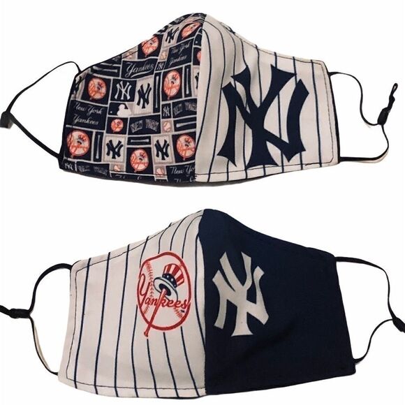 Set of 2 NY Yankees Face cover Unisex - Picture 1 of 2